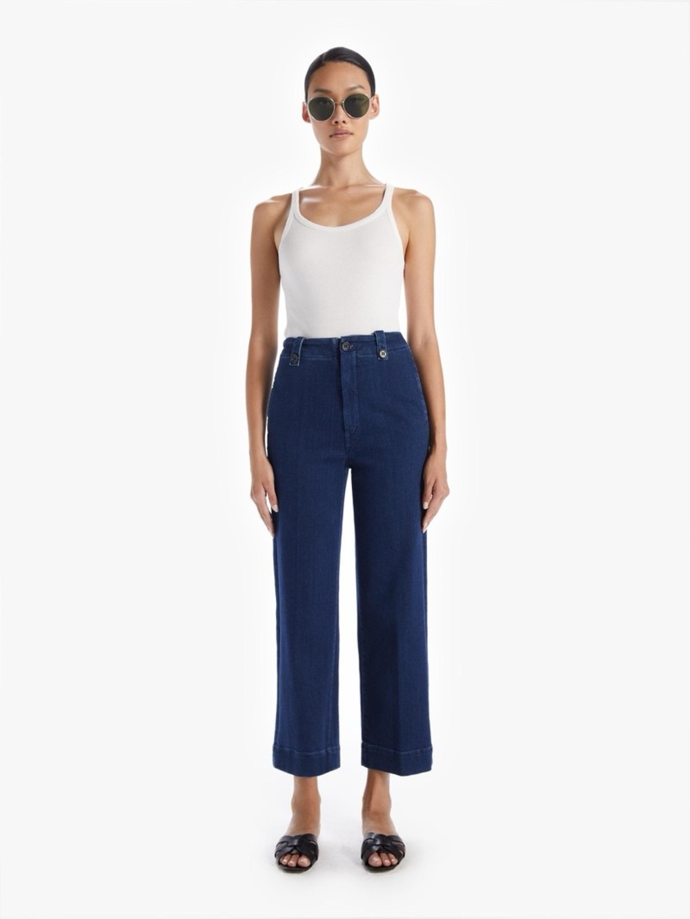 Mother Denim The Zipped Greaser Loop in Neither Here Nor There